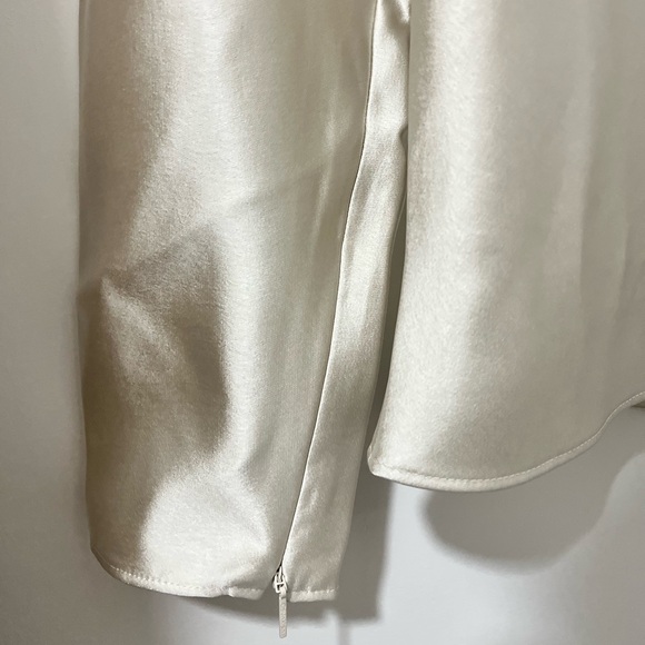 Satin V-Neck Blouse - Picture 9 of 12